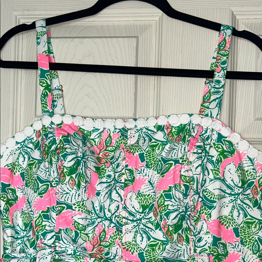 Lilly Pulitzer Pink & Green Floral Sundress - Picture 6 of 10